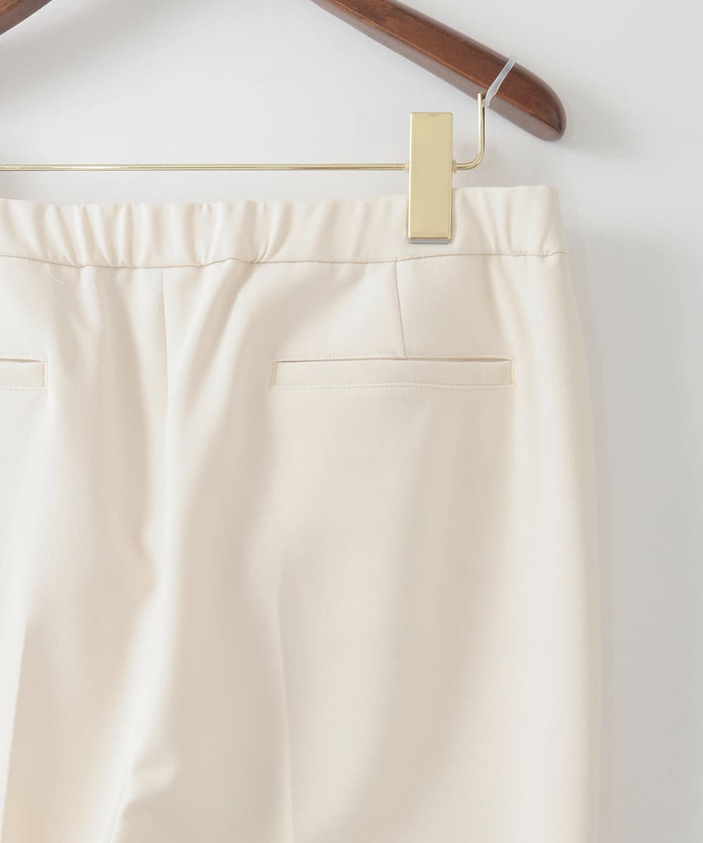 PJLEE06290 CHRISTIAN AUJARD Lサイズ(クリスチャン・オジャール Lサイズ) 【大きいサイズ】センタープレス美シルエットパンツ アイボリー