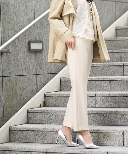 PJLEE06290 CHRISTIAN AUJARD Lサイズ 【大きいサイズ】センタープレス美シルエットパンツ