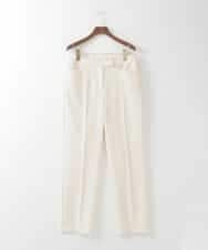 PJLEE06290 CHRISTIAN AUJARD Lサイズ(クリスチャン・オジャール Lサイズ) 【大きいサイズ】センタープレス美シルエットパンツ アイボリー