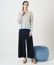 PJLEE15420 CHRISTIAN AUJARD Lサイズ(クリスチャン・オジャール Lサイズ) 【大きいサイズ】2WAYストレッチワイドパンツ ネイビー