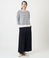 PJLEE15420 CHRISTIAN AUJARD Lサイズ(クリスチャン・オジャール Lサイズ) 【大きいサイズ】2WAYストレッチワイドパンツ ネイビー