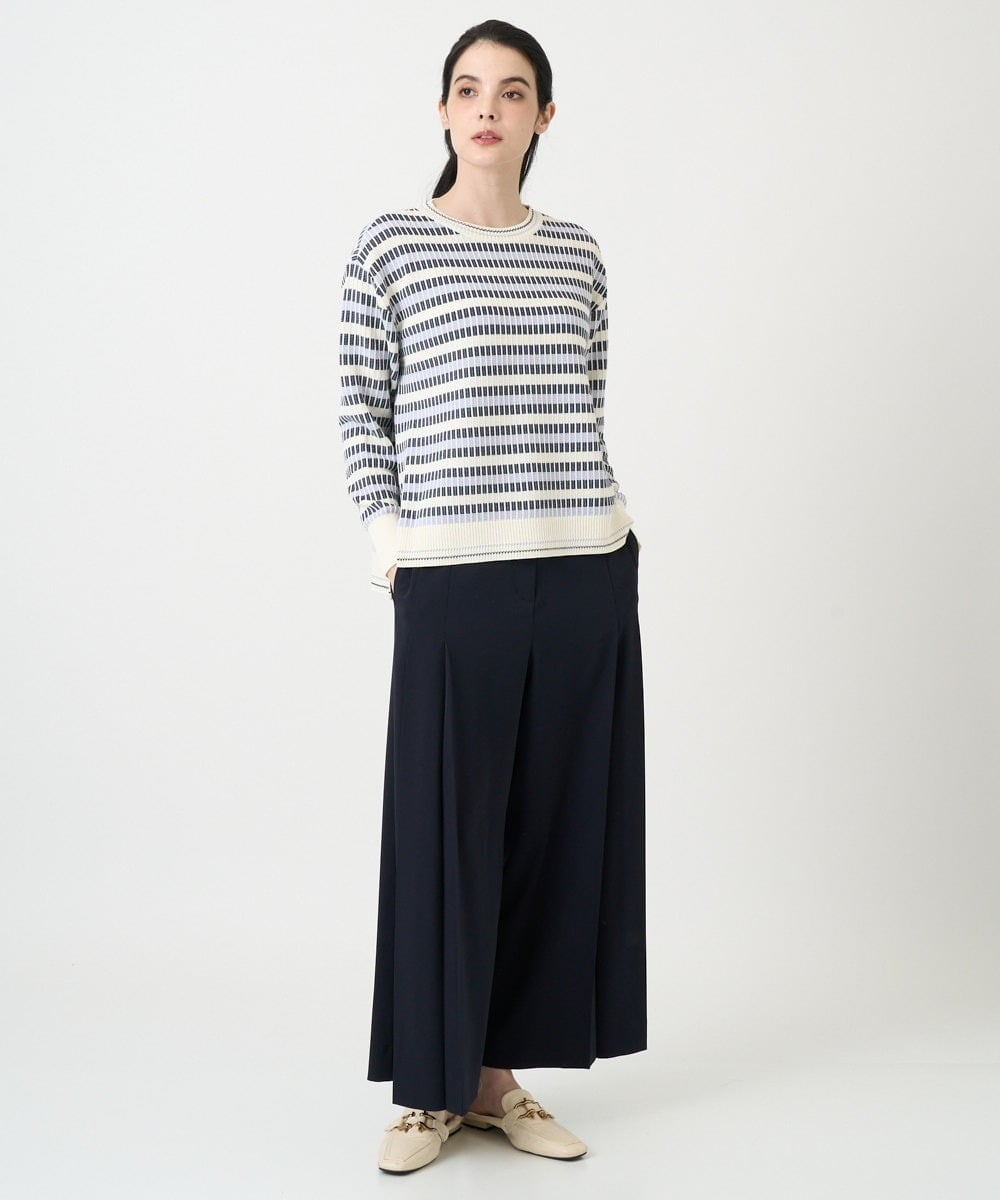 PJLEE15420 CHRISTIAN AUJARD Lサイズ(クリスチャン・オジャール Lサイズ) 【大きいサイズ】2WAYストレッチワイドパンツ ネイビー