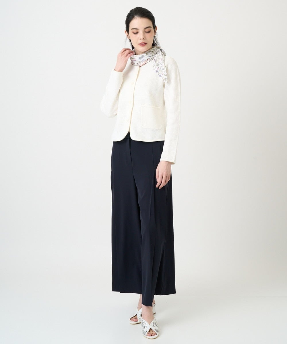 PJLEE15420 CHRISTIAN AUJARD Lサイズ(クリスチャン・オジャール Lサイズ) 【大きいサイズ】2WAYストレッチワイドパンツ ネイビー