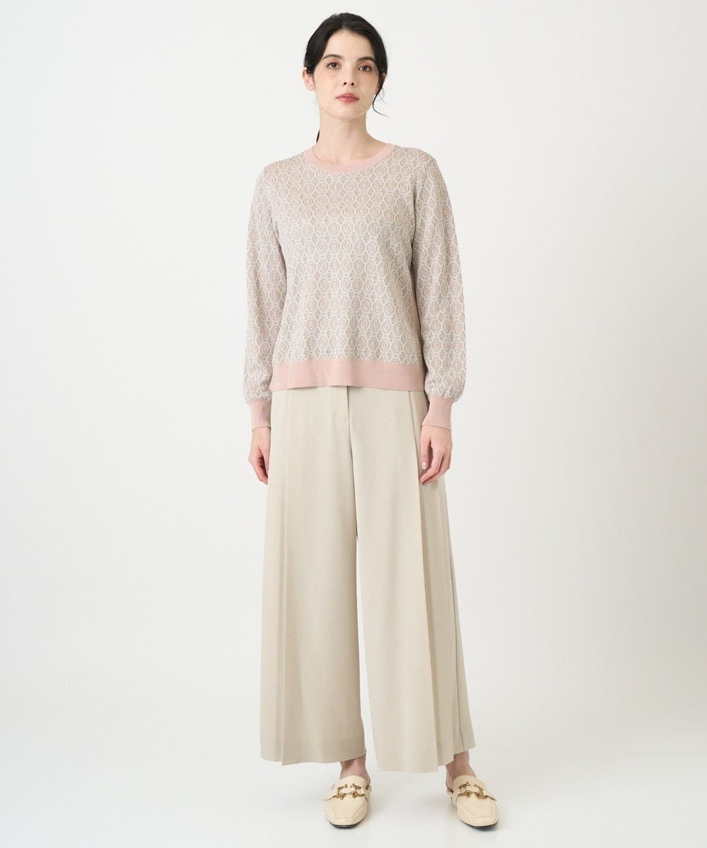 PJLEE15420 CHRISTIAN AUJARD Lサイズ(クリスチャン・オジャール Lサイズ) 【大きいサイズ】2WAYストレッチワイドパンツ ベージュ