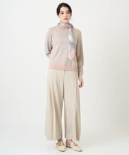 PJLEE15420 CHRISTIAN AUJARD Lサイズ(クリスチャン・オジャール Lサイズ) 【大きいサイズ】2WAYストレッチワイドパンツ ベージュ