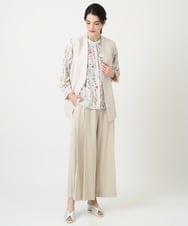 PJLEE15420 CHRISTIAN AUJARD Lサイズ(クリスチャン・オジャール Lサイズ) 【大きいサイズ】2WAYストレッチワイドパンツ ベージュ