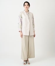 PJLEE15420 CHRISTIAN AUJARD Lサイズ(クリスチャン・オジャール Lサイズ) 【大きいサイズ】2WAYストレッチワイドパンツ ベージュ