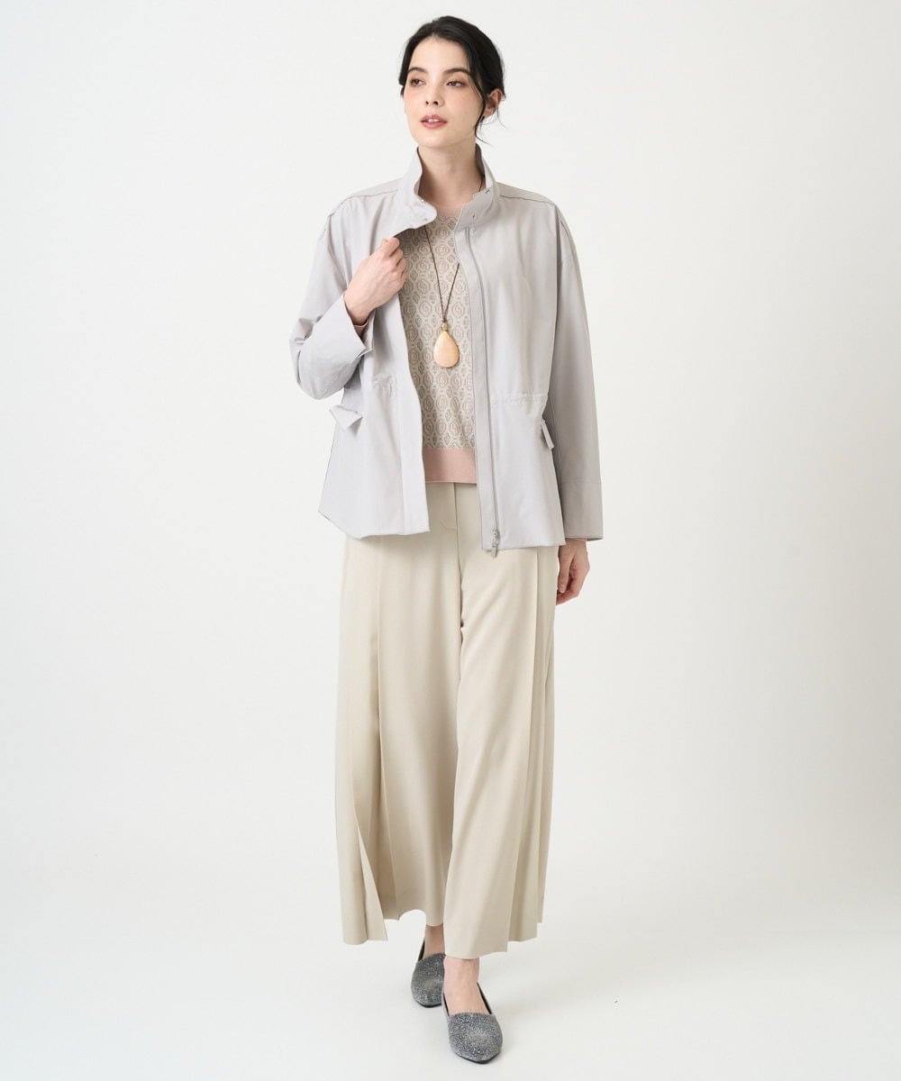 PJLEE15420 CHRISTIAN AUJARD Lサイズ(クリスチャン・オジャール Lサイズ) 【大きいサイズ】2WAYストレッチワイドパンツ ベージュ