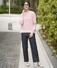 PJLEE22320 CHRISTIAN AUJARD Lサイズ(クリスチャン・オジャール Lサイズ) 【大きいサイズ】シンプルフィットデニム ブラック