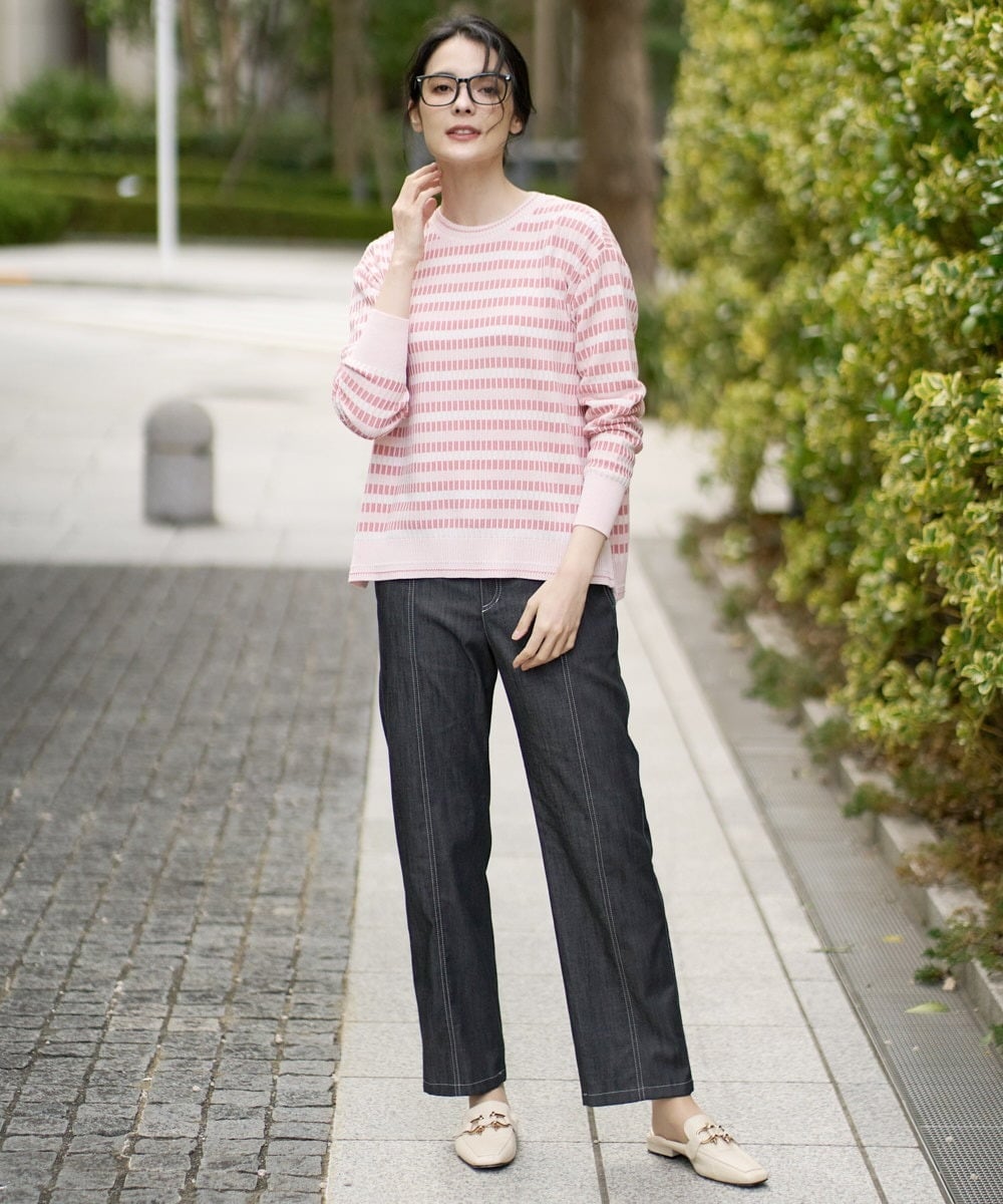 PJLEE22320 CHRISTIAN AUJARD Lサイズ(クリスチャン・オジャール Lサイズ) 【大きいサイズ】シンプルフィットデニム ブラック