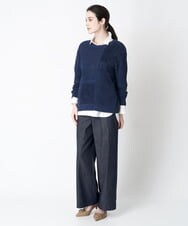 PJLES53320 CHRISTIAN AUJARD Lサイズ(クリスチャン・オジャール Lサイズ) シャンブレーデニムパンツ ネイビー