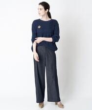 PJLES53320 CHRISTIAN AUJARD Lサイズ(クリスチャン・オジャール Lサイズ) シャンブレーデニムパンツ ネイビー