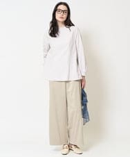 PJLEV28300 CHRISTIAN AUJARD Lサイズ(クリスチャン・オジャール Lサイズ) ステッチデザインセミワイドパンツ ベージュ