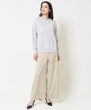 PJLEV28300 CHRISTIAN AUJARD Lサイズ(クリスチャン・オジャール Lサイズ) ステッチデザインセミワイドパンツ ベージュ