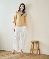 PJLGD31320 CHRISTIAN AUJARD Lサイズ(クリスチャン・オジャール Lサイズ) 【大きいサイズ】リネンリラックスワイドパンツ ホワイト