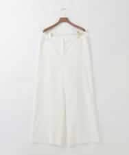 PJLGD31320 CHRISTIAN AUJARD Lサイズ(クリスチャン・オジャール Lサイズ) 【大きいサイズ】リネンリラックスワイドパンツ ホワイト