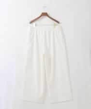 PJLGD31320 CHRISTIAN AUJARD Lサイズ(クリスチャン・オジャール Lサイズ) 【大きいサイズ】リネンリラックスワイドパンツ ホワイト