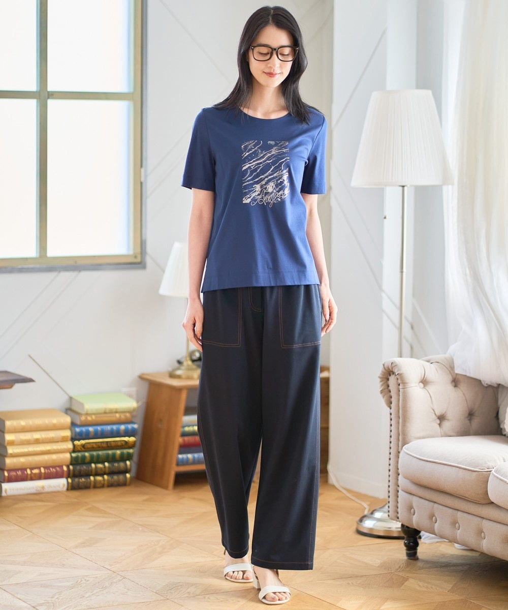 PJLGD42320 CHRISTIAN AUJARD Lサイズ(クリスチャン・オジャール Lサイズ) 【大きいサイズ/セットアップ対応】ドライタッチジャージーパンツ ネイビー