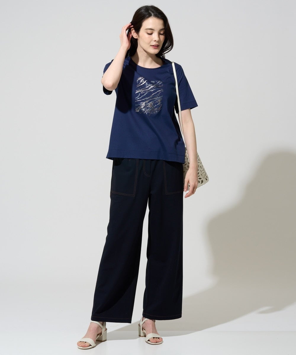 PJLGD42320 CHRISTIAN AUJARD Lサイズ(クリスチャン・オジャール Lサイズ) 【大きいサイズ/セットアップ対応】ドライタッチジャージーパンツ ネイビー