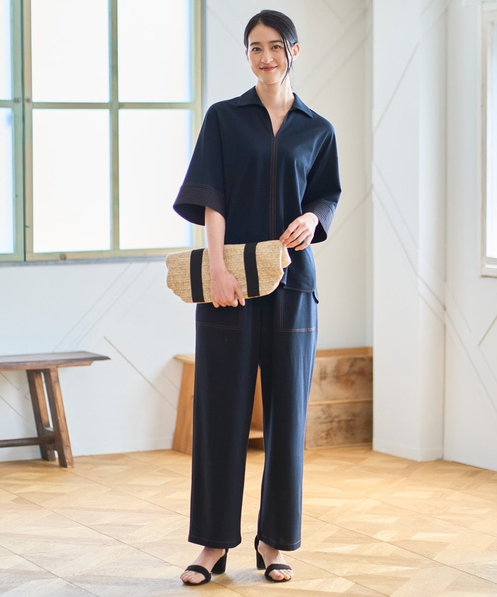 PJLGD42320 CHRISTIAN AUJARD Lサイズ(クリスチャン・オジャール Lサイズ) 【大きいサイズ/セットアップ対応】ドライタッチジャージーパンツ ネイビー