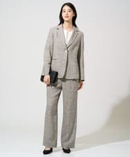 PJLGE01420 CHRISTIAN AUJARD Lサイズ(クリスチャン・オジャール Lサイズ) 【大きいサイズ/セットアップ対応】ラスティックツイードパンツ ブラウン