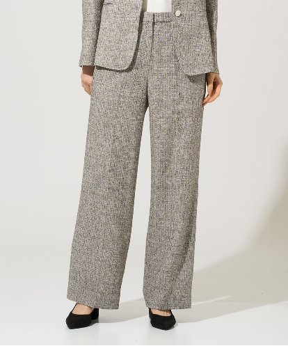 PJLGE01420 CHRISTIAN AUJARD Lサイズ 【大きいサイズ/セットアップ対応】ラスティックツイードパンツ