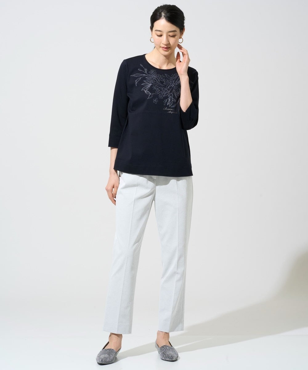 PJLGE06280 CHRISTIAN AUJARD Lサイズ(クリスチャン・オジャール Lサイズ) 【大きいサイズ/通気性】リランチェスティックパンツ ライトグレー