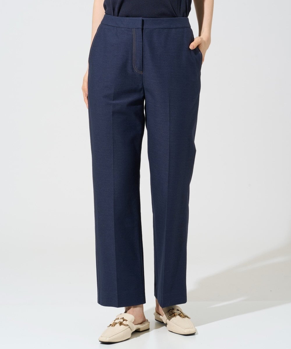 PJLGE07320 CHRISTIAN AUJARD Lサイズ(クリスチャン・オジャール Lサイズ) 【大きいサイズ】[セットアップ対応]ジャージーデニムライクパンツ ネイビー