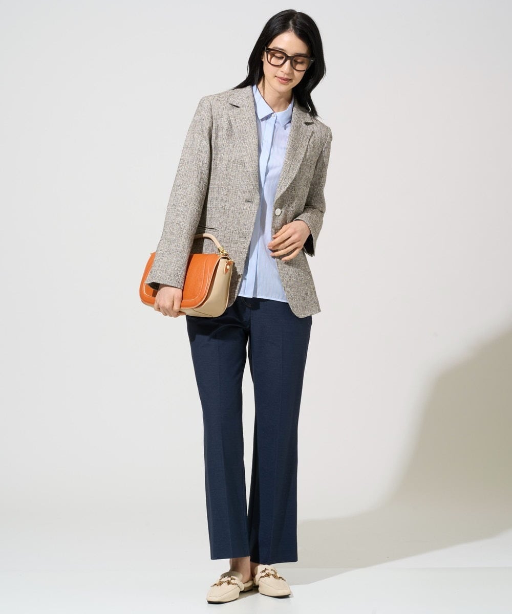 PJLGE07320 CHRISTIAN AUJARD Lサイズ(クリスチャン・オジャール Lサイズ) 【大きいサイズ】[セットアップ対応]ジャージーデニムライクパンツ ネイビー