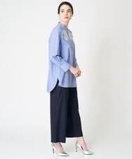 PJLGV40300 CHRISTIAN AUJARD Lサイズ(クリスチャン・オジャール Lサイズ) [接触冷感]シンプルセミワイドパンツ ネイビー