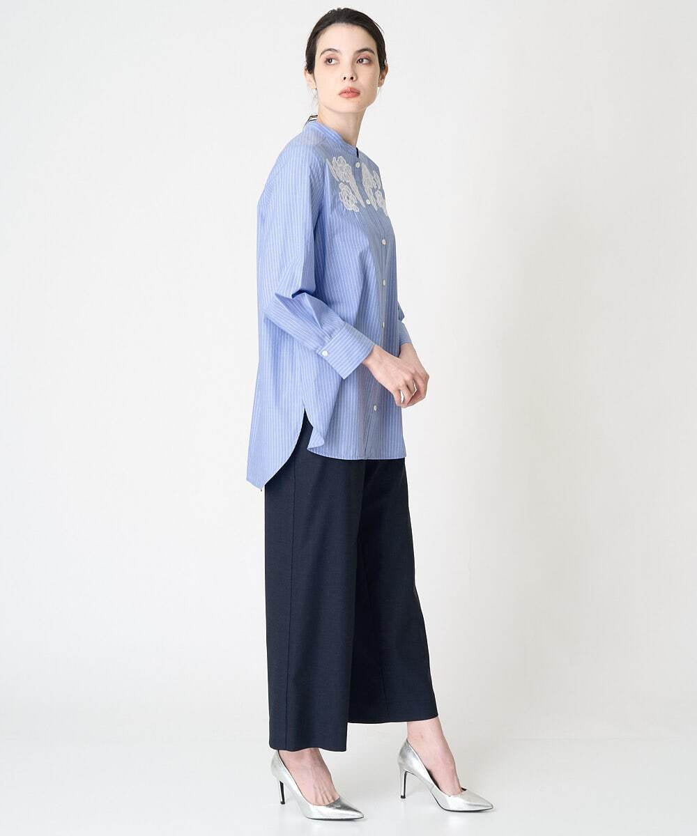 PJLGV40300 CHRISTIAN AUJARD Lサイズ(クリスチャン・オジャール Lサイズ) [接触冷感]シンプルセミワイドパンツ ネイビー