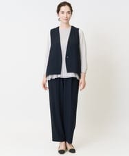 PJLJB05330 CHRISTIAN AUJARD Lサイズ(クリスチャン・オジャール Lサイズ) [セットアップ対応]ウエストゴム美シルエットパンツ ブラック