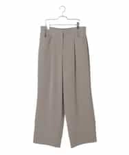 PJLJB19300 CHRISTIAN AUJARD Lサイズ(クリスチャン・オジャール Lサイズ) タック入りセミワイドパンツ グレージュ