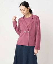 PJSAD04490 CHRISTIAN AUJARD Lサイズ(クリスチャン・オジャール Lサイズ) 【大きいサイズ/アンサンブル対応】衿付ニットカーディガン ピンク