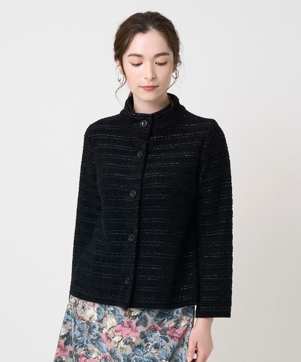 PJSAD05620 CHRISTIAN AUJARD Lサイズ 【大きいサイズ】ラメニットバージャケット