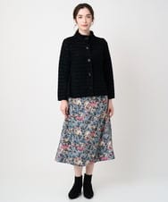 PJSAD05620 CHRISTIAN AUJARD Lサイズ(クリスチャン・オジャール Lサイズ) 【大きいサイズ】ラメニットバージャケット ブラック