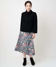 PJSAD05620 CHRISTIAN AUJARD Lサイズ(クリスチャン・オジャール Lサイズ) 【大きいサイズ】ラメニットバージャケット ブラック