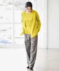 PJSAD37480 CHRISTIAN AUJARD Lサイズ(クリスチャン・オジャール Lサイズ) 【大きいサイズ/アンサンブル対応】カシミヤシルクニットカーディガン ライム