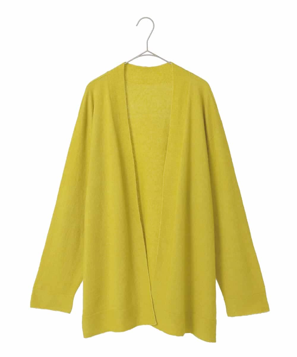 PJSAD37480 CHRISTIAN AUJARD Lサイズ(クリスチャン・オジャール Lサイズ) 【大きいサイズ/アンサンブル対応】カシミヤシルクニットカーディガン ライム