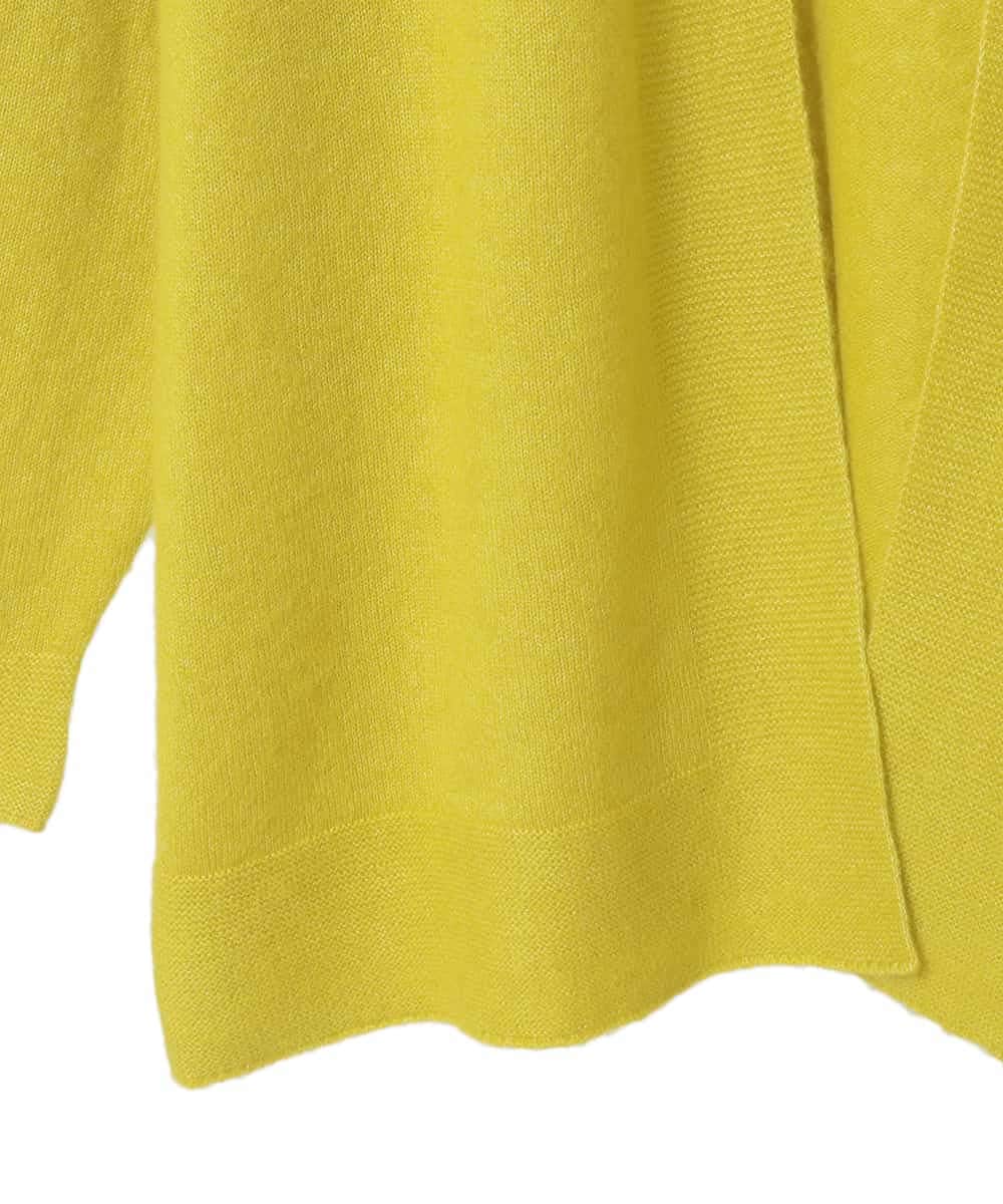 PJSAD37480 CHRISTIAN AUJARD Lサイズ(クリスチャン・オジャール Lサイズ) 【大きいサイズ/アンサンブル対応】カシミヤシルクニットカーディガン ライム