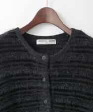 PJSCD01660 CHRISTIAN AUJARD Lサイズ(クリスチャン・オジャール Lサイズ) 【大きいサイズ】ファンシーツイードニットジャケット ブラック