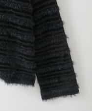 PJSCD01660 CHRISTIAN AUJARD Lサイズ(クリスチャン・オジャール Lサイズ) 【大きいサイズ】ファンシーツイードニットジャケット ブラック