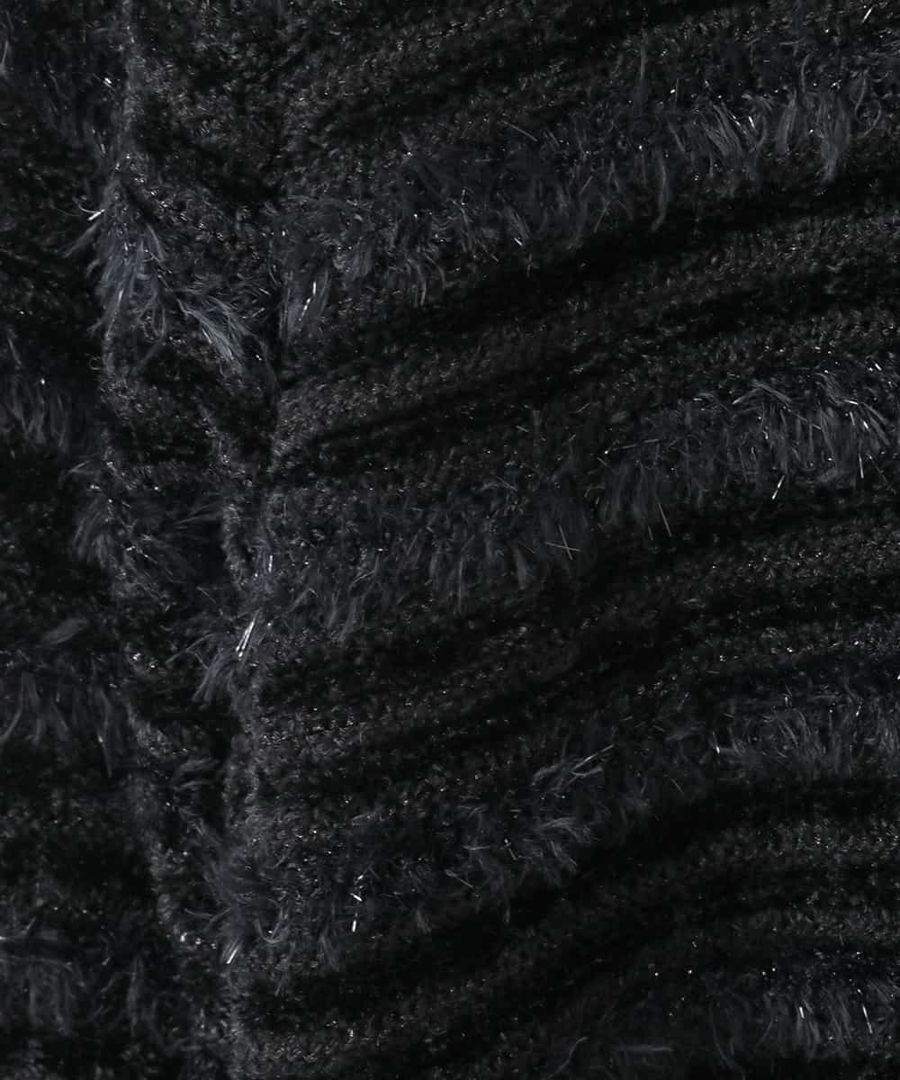 PJSCD01660 CHRISTIAN AUJARD Lサイズ(クリスチャン・オジャール Lサイズ) 【大きいサイズ】ファンシーツイードニットジャケット ブラック