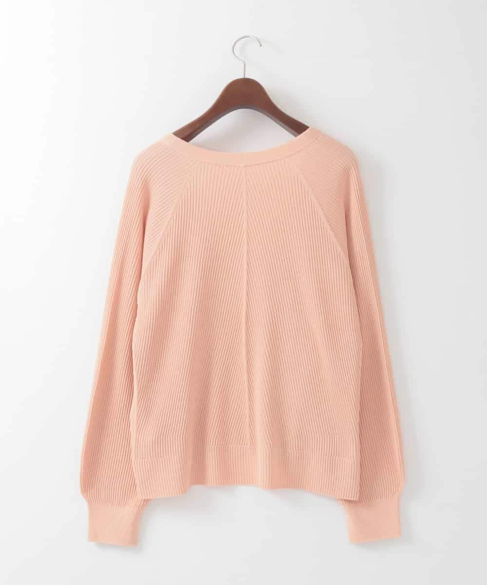 PJSEE02420 CHRISTIAN AUJARD Lサイズ(クリスチャン・オジャール Lサイズ) 【大きいサイズ/アンサンブル対応】ホールガーメントニットカーディガン サーモンピンク