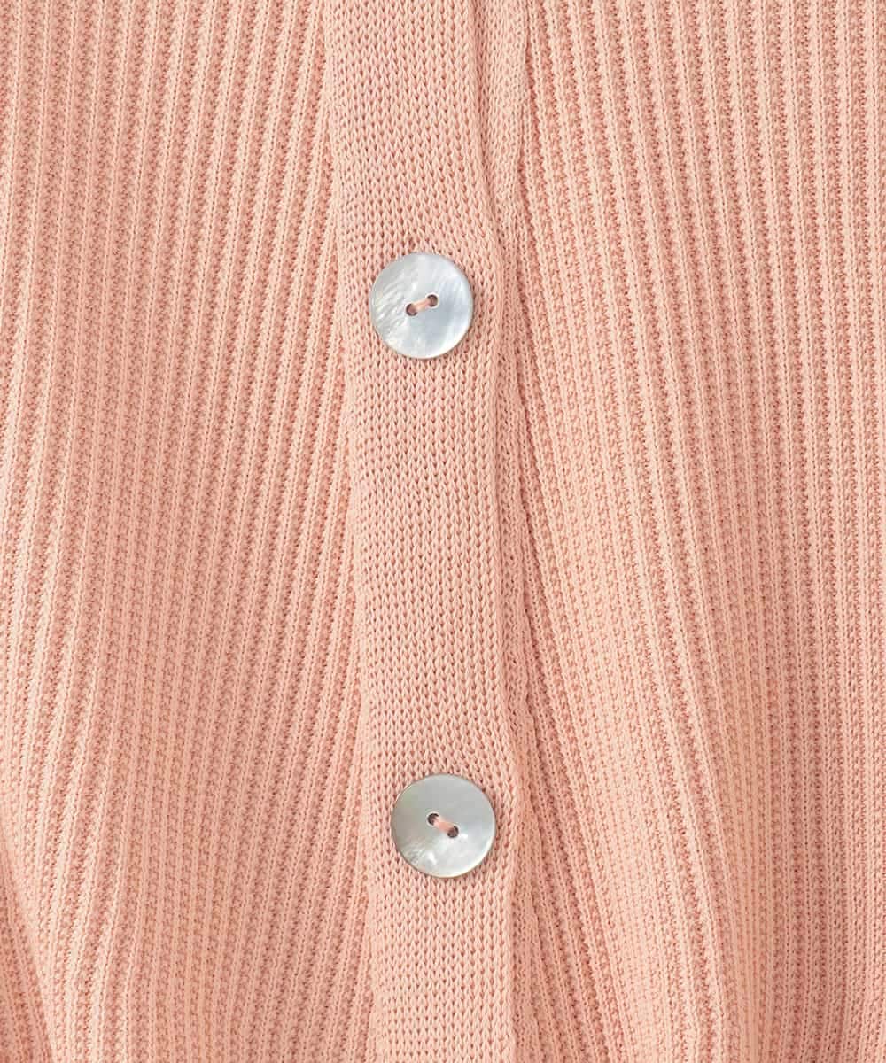 PJSEE02420 CHRISTIAN AUJARD Lサイズ(クリスチャン・オジャール Lサイズ) 【大きいサイズ/アンサンブル対応】ホールガーメントニットカーディガン サーモンピンク