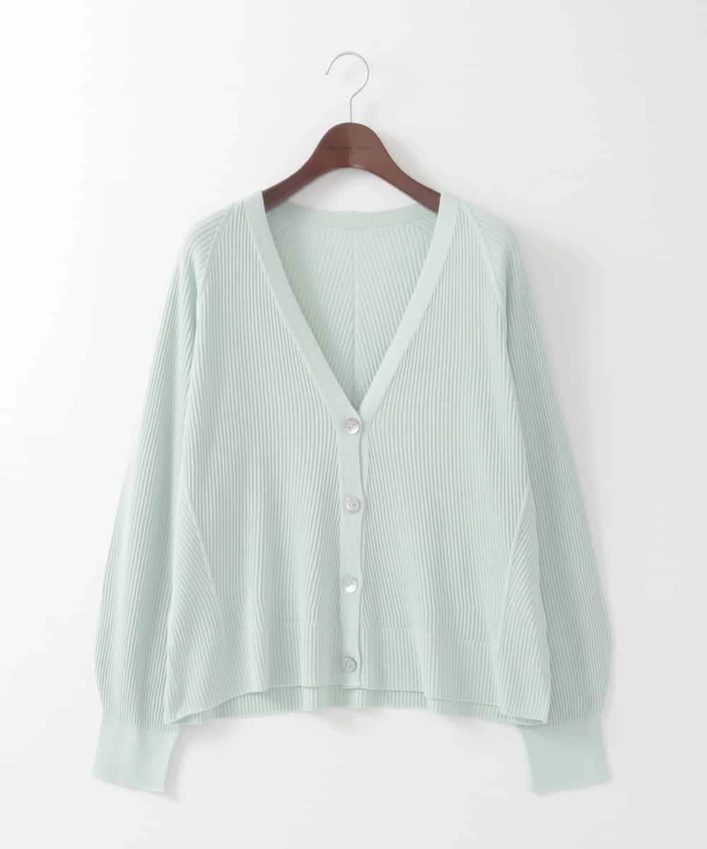 PJSEE02420 CHRISTIAN AUJARD Lサイズ(クリスチャン・オジャール Lサイズ) 【大きいサイズ/アンサンブル対応】ホールガーメントニットカーディガン グリーン