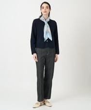 PJSEE10490 CHRISTIAN AUJARD Lサイズ(クリスチャン・オジャール Lサイズ) 【大きいサイズ】ツィーディーニットジャケット ネイビー