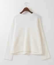 PJSEE10490 CHRISTIAN AUJARD Lサイズ(クリスチャン・オジャール Lサイズ) 【大きいサイズ】ツィーディーニットジャケット アイボリー