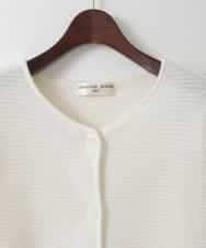 PJSEE10490 CHRISTIAN AUJARD Lサイズ(クリスチャン・オジャール Lサイズ) 【大きいサイズ】ツィーディーニットジャケット アイボリー