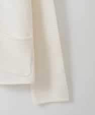 PJSEE10490 CHRISTIAN AUJARD Lサイズ(クリスチャン・オジャール Lサイズ) 【大きいサイズ】ツィーディーニットジャケット アイボリー